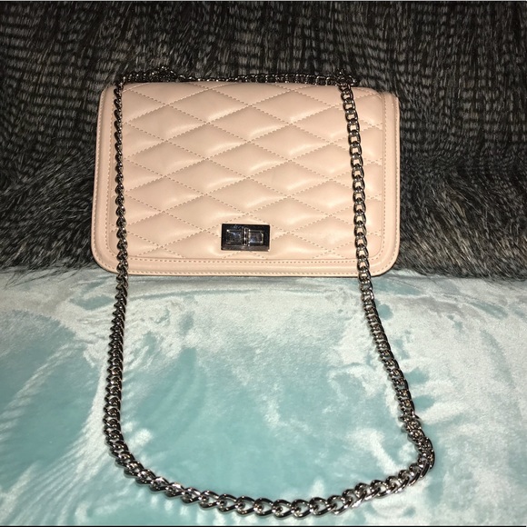 Express purse.Silver hardware .nude w/ pink tones - Picture 3 of 8